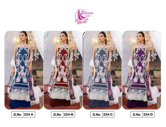 Dinsaa D 224 Cotton Pakistani Suits Catalog
